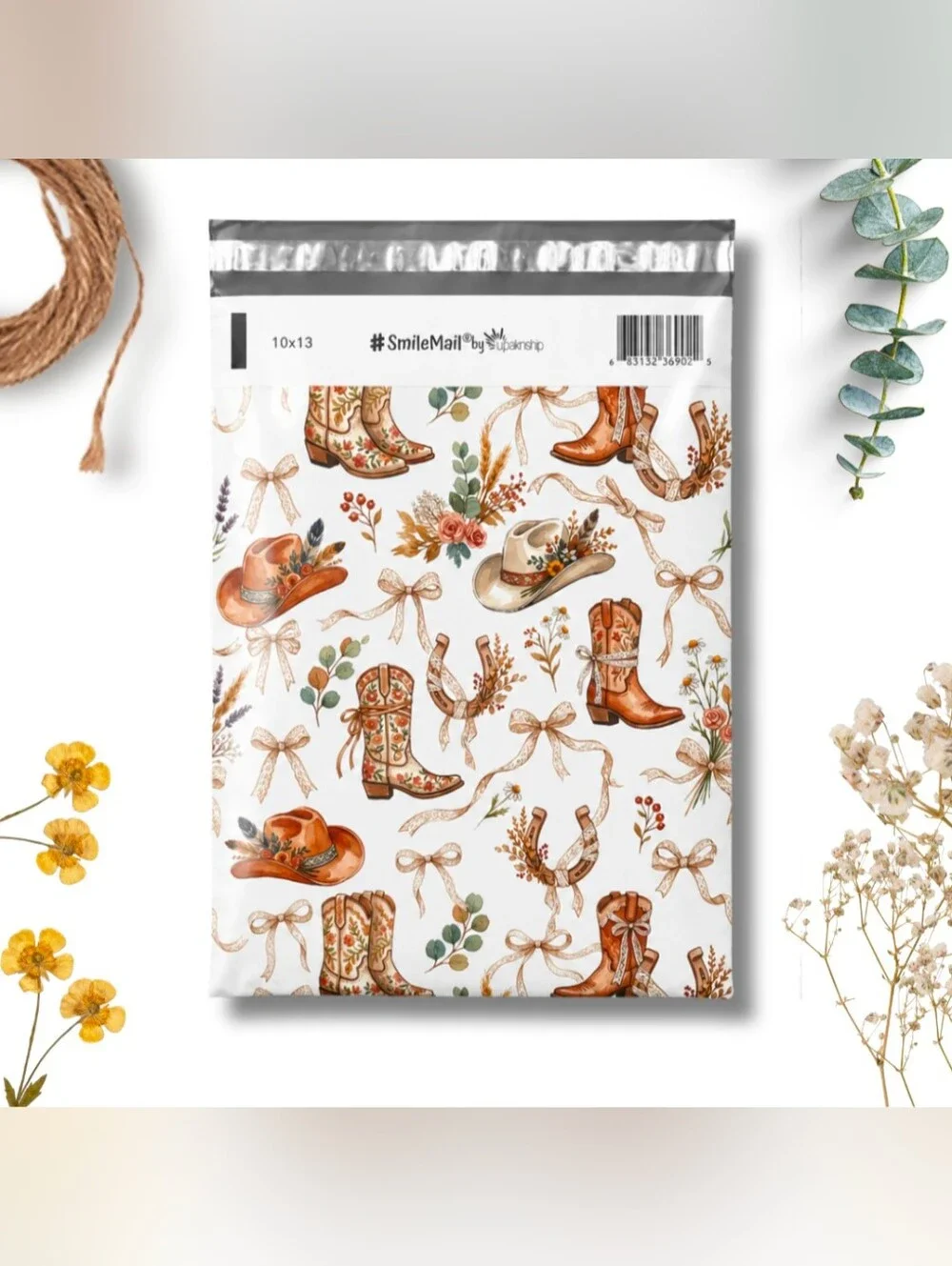 20 14X17 Poly Mailers Cow Girl